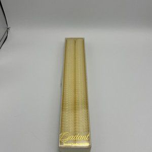 100% Natural Hand-Rolled Honeycomb Beeswax Candle Set of 2 Classic Ivory